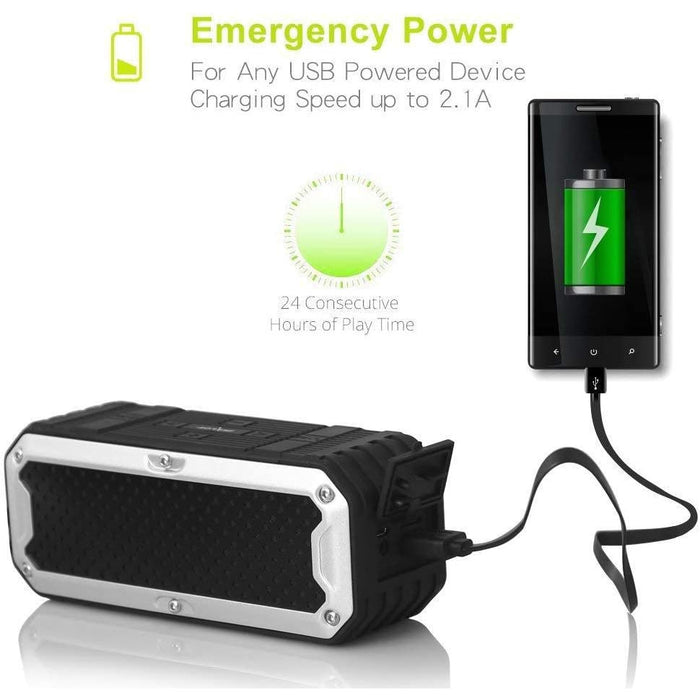 Waterproof Wireless Bluetooth Speaker with Mobile Power Bank 5200mAh