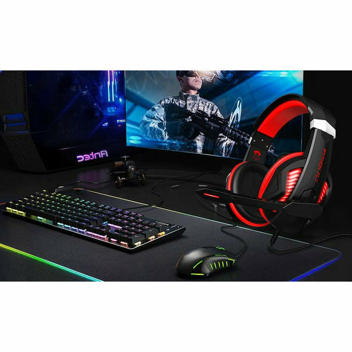 Gaming Headset G2000MIX -7.1 Surround-Mic LED for PS, Xbox One 360 PC Red