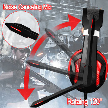 Gaming Headset G2000MIX -7.1 Surround-Mic LED for PS, Xbox One 360 PC Red