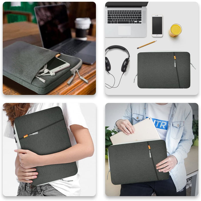 JETech Laptop Sleeve for 13.3-Inch Notebook Tablet iPad Tab, 13.3-Inch, Grey-Laptop Sleeves-JETech-brands-world.ca