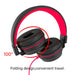 Kid Wired Headphones with Microphone Black, Volume Limited 85dB for School Online Course-Over-Ear Headphones-SAMA-brands-world.ca