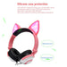 Kids wired Headset dance party cute cat ear fox with led light-Kids Headphones-SAMA-brands-world.ca