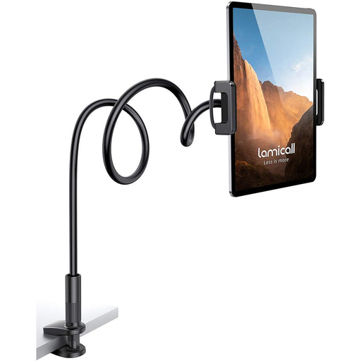 Lamicall Gooseneck Tablet Stand, iPad Stand Holder - Flexible Black-Tablet & iPad Stands-Lamicall-brands-world.ca