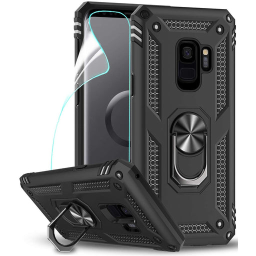 LeYi for Samsung Galaxy S9 Case with Ring Holder (for CAN YSM FS SAM Black-Samsung Galaxy S9 Cases-LeYi-brands-world.ca