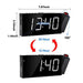 Mesqool Projection Alarm Clock Radio for White Display, Red-Speaker Docks & Clock Radios-Mesqool-brands-world.ca