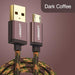 Micro USB 2.0 Data cable Army Green 1.5M Dark Coffee-USB Cables-UGREEN-brands-world.ca