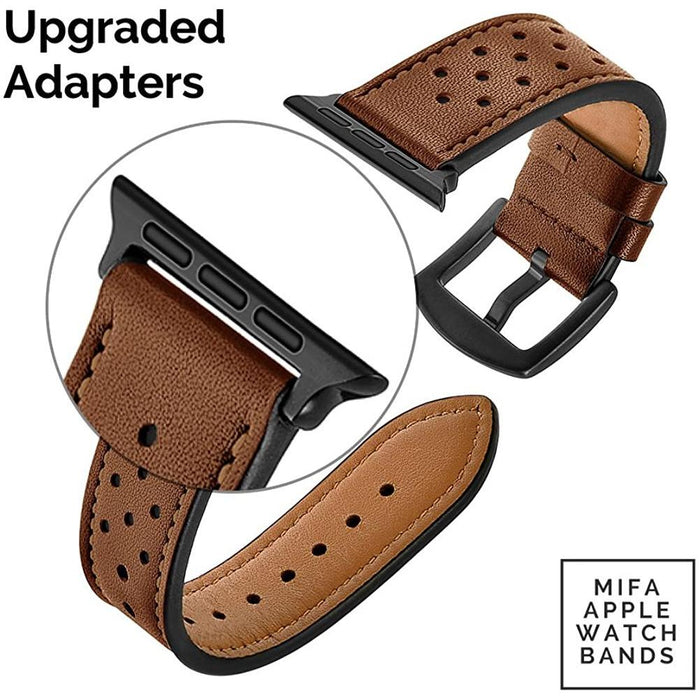 Mifa Compatible w/Apple Watch Band 5 4 44mm 42mm 40mm 38mm / 38mm, Brown-Apple Watch Bands & Straps-MODERN IDEAS-brands-world.ca