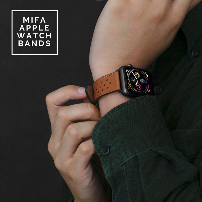 Mifa Compatible w/Apple Watch Band 5 4 44mm 42mm 40mm 38mm / 38mm, Brown-Apple Watch Bands & Straps-MODERN IDEAS-brands-world.ca