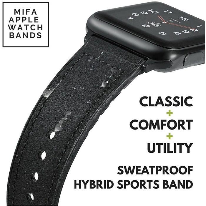Mifa Hybrid Sports band Dark Brown Compatible With 38mm / 40mm, Suede Black-Apple Watch Bands & Straps-MODERN IDEAS-brands-world.ca