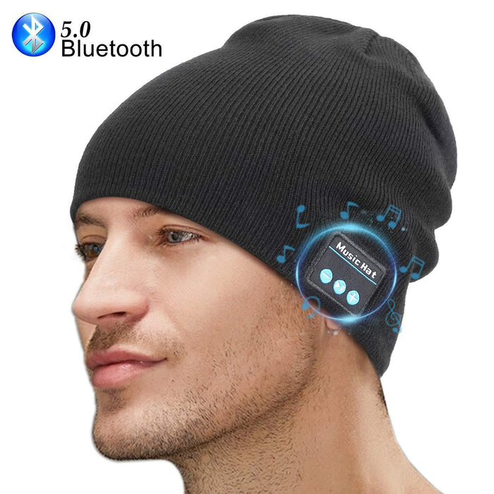 Miserwe Bluetooth Beanie Winter Music Hat Upgraded V5.0 Stereo Gray-Sleep Tech-Miserwe-brands-world.ca