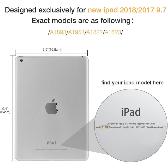 MoKo Case Fit 2018/2017 iPad 9.7 6th/5th Generation - Slim Love Tree-Tablet & iPad Cases-MoKo-brands-world.ca
