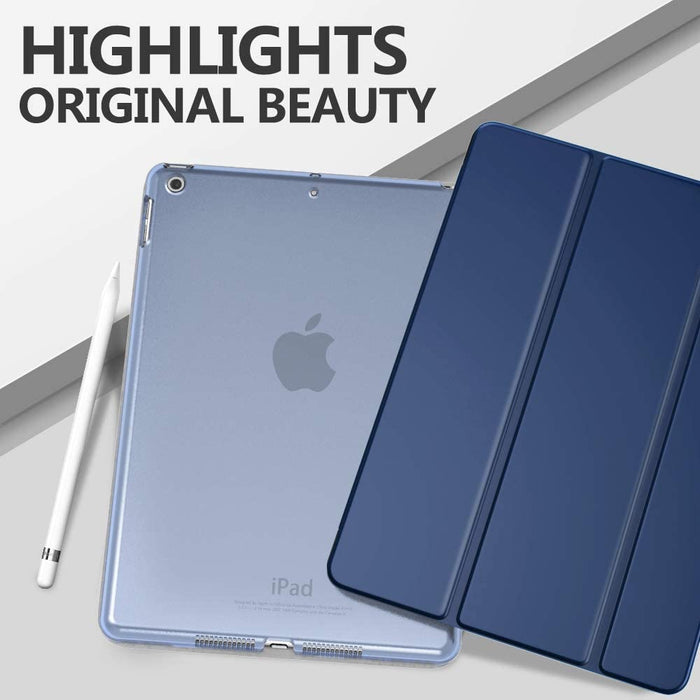 MoKo Case Fit New iPad 8th Gen 2020 / 7th Generation 2019, Navy Blue-Tablet & iPad Cases-MoKo-brands-world.ca