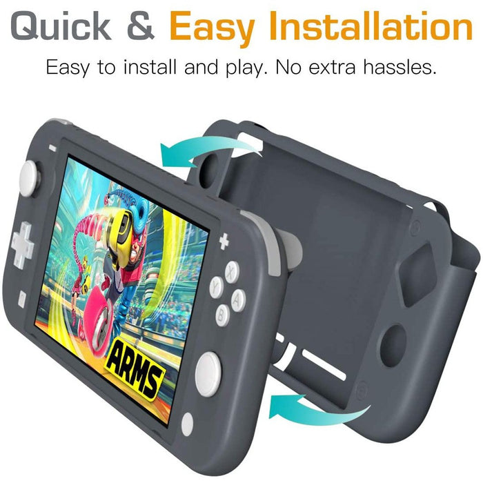 MoKo Case for Nintendo Switch Lite, Silicone Protective Rubber Cover, Gray-Nintendo Switch Skins, Faceplates & Cases-MoKo-brands-world.ca