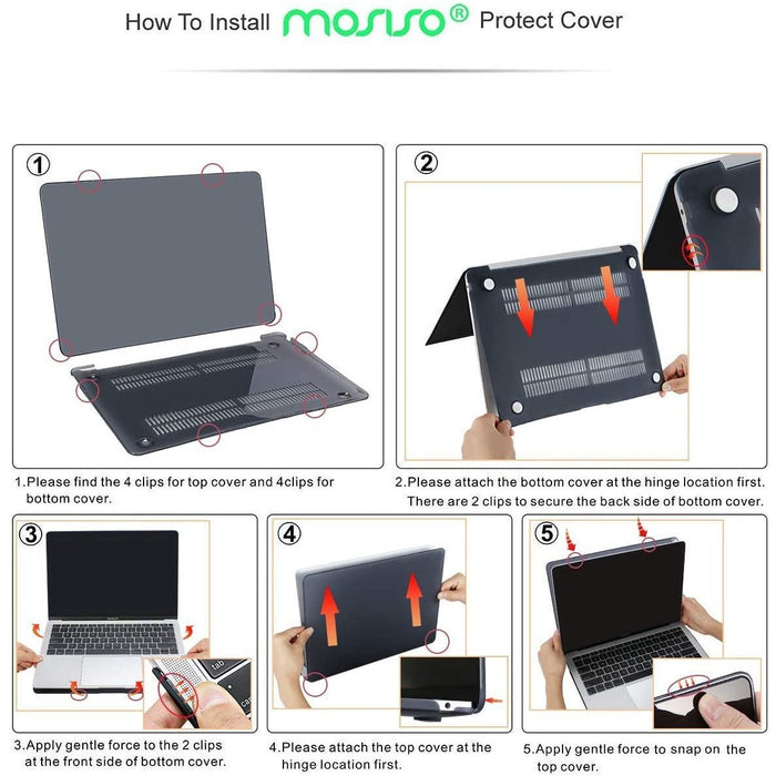 MOSISO MacBook Air 13 inch Case 2020 2019 2018 Release A2337 M1 A2179 Black-MacBook Cases-MOSISO-brands-world.ca