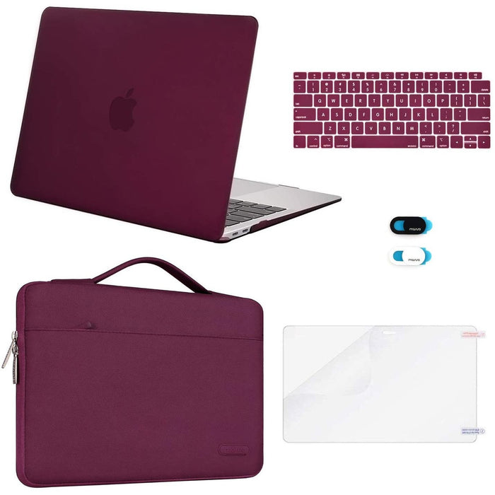 MOSISO MacBook Air 13 inch Case 2020 2019 2018 Release A2337 M1 Marsala Red-MacBook Cases-MOSISO-brands-world.ca