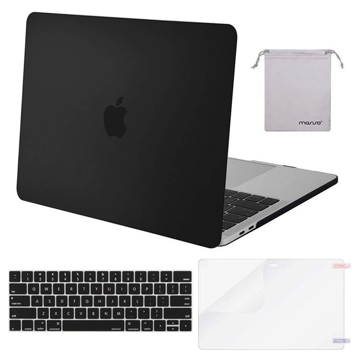 MOSISO MacBook Pro 13 inch Case 2019 2018 2017 2016 Release A2159 A1989 Black-MacBook Cases-MOSISO-brands-world.ca