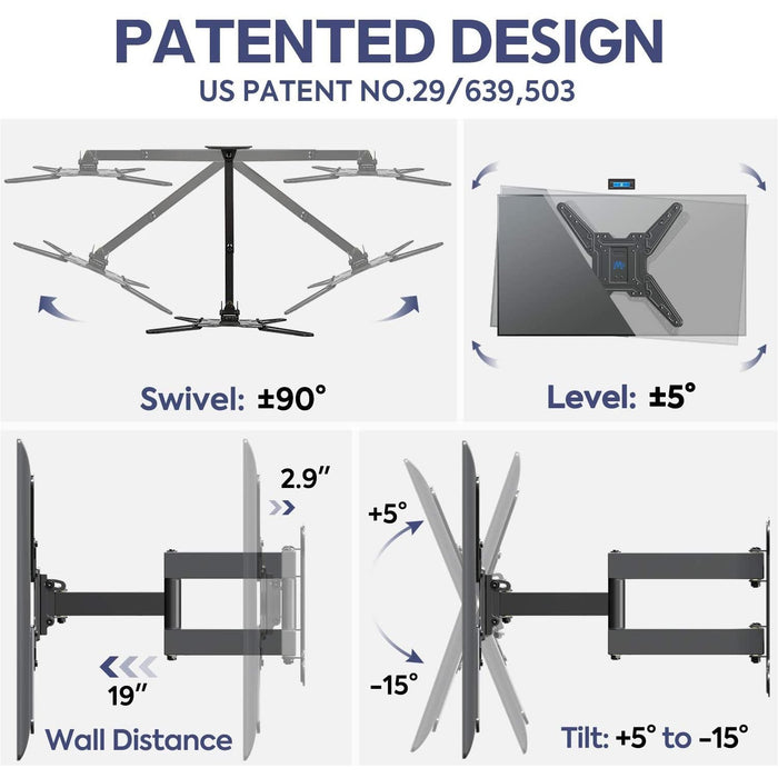 Mounting Dream Full Motion TV Wall Mount and DVD Floating Shelf with Two...-TV Mounts-Mounting Dream-brands-world.ca