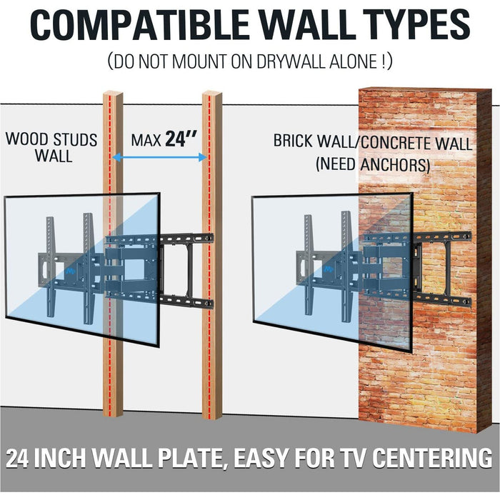 Mounting Dream TV Wall Mount for 26-55’’ TV, Full Motion Bracket...-TV Mounts-Mounting Dream-brands-world.ca