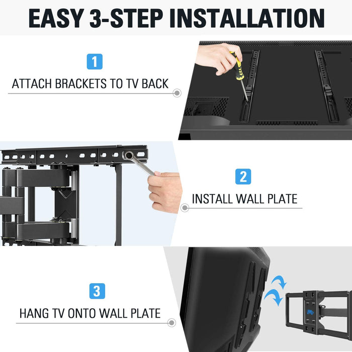 Mounting Dream TV Wall Mount for 42-70 Inch TVs, For 16"/18"/24" wood studs-TV Mounts-Mounting Dream-brands-world.ca