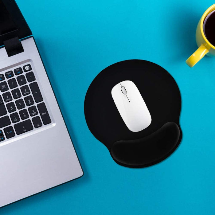 Mouse Pad, KATUMO Ergonomic Design Memory Foam Pad Wrist Rest Black x1-Mouse & Wrist Pads-KATUMO-brands-world.ca