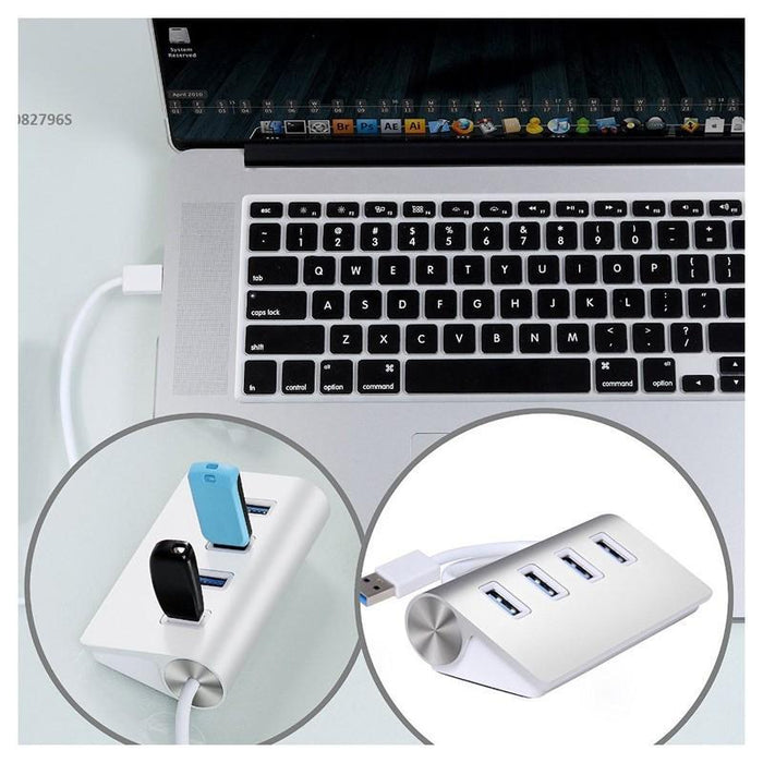 Multi USB C HUB 3.0 Adapter Portable 4 Ports for Macbook pro-USB Hubs & Docks-V-MAX-brands-world.ca