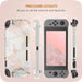 Mumba Protective Case for Nintendo Switch, [Girl Power] Soft TPU Case, Marble-Nintendo Switch Skins, Faceplates & Cases-Mumba-brands-world.ca