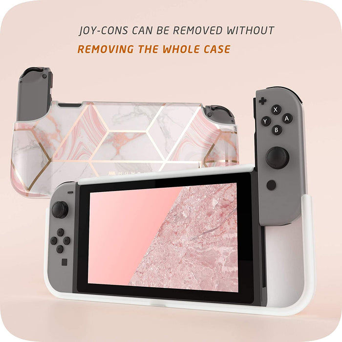 Mumba Protective Case for Nintendo Switch, [Girl Power] Soft TPU Case, Marble-Nintendo Switch Skins, Faceplates & Cases-Mumba-brands-world.ca