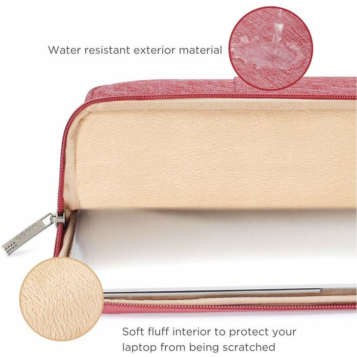 NIDOO 10 Inch Laptop Sleeve Case Water Resistant Protective 10.1 Inch, Pink-Laptop Sleeves-NIDOO-brands-world.ca