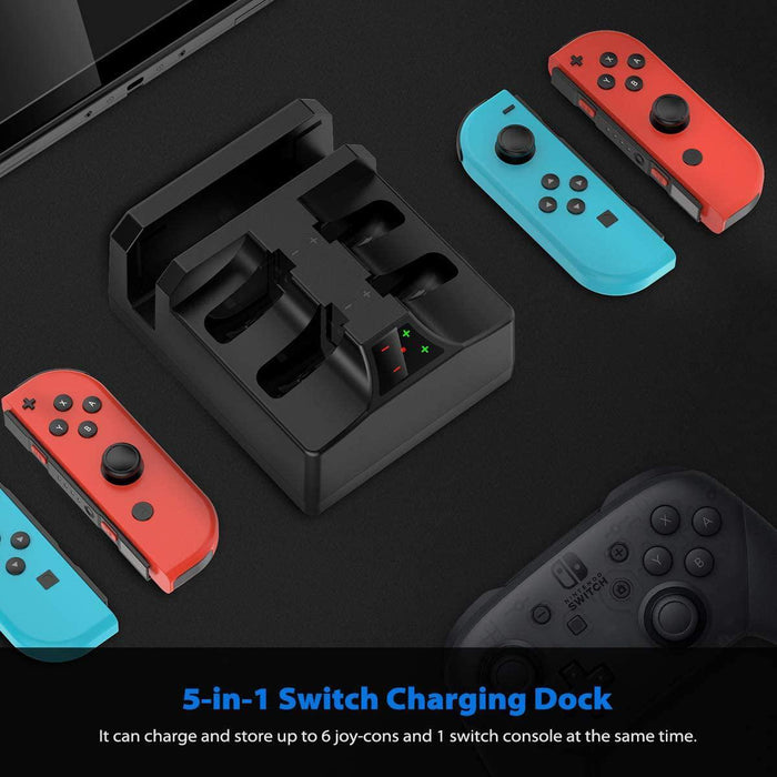 Nintendo Switch, 5 in 1 Charging Black 3.3ft-Nintendo Switch Power Cords & Charging Stations-SAMA-brands-world.ca
