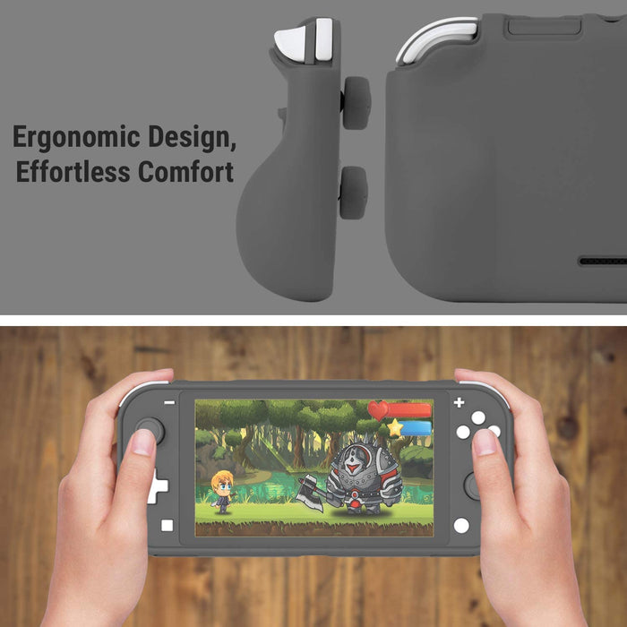 Orzly Grip Case for Nintendo Switch Lite – with Comfort Padded Hand Grey-Nintendo Switch Skins, Faceplates & Cases-Orzly-brands-world.ca