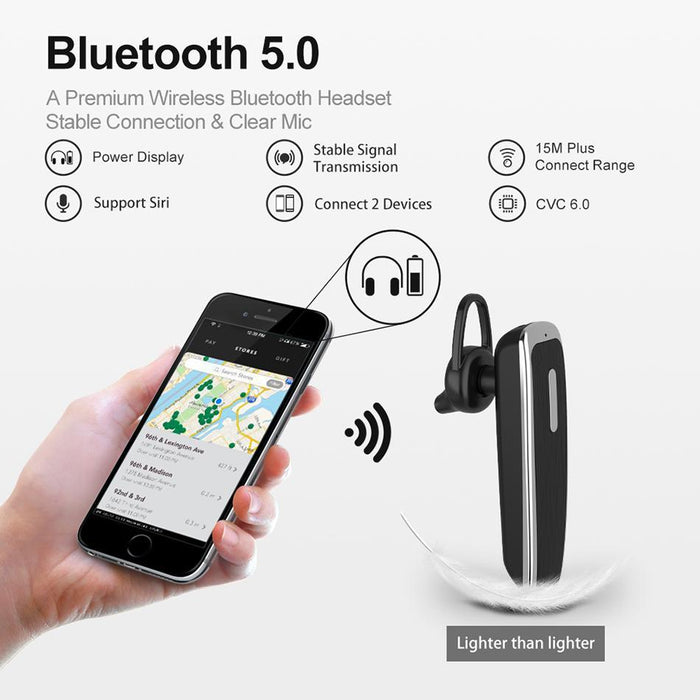 Portable In-Ear Smart Telephone Hand Free Earphone Wireless Headset Earphones with Mic-Bluetooth Headsets-SAMA-brands-world.ca