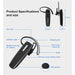 Portable In-Ear Smart Telephone Hand Free Earphone Wireless Headset Earphones with Mic-Bluetooth Headsets-SAMA-brands-world.ca