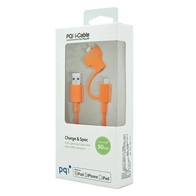 PQI i-Cable DU-PLUG charge & Sync with Lightning connector 90 cm-iPhone Chargers & Cables-PQI-brands-world.ca