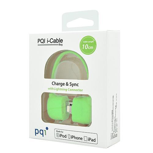 PQI Lightning i-cable bag green-iPhone Chargers & Cables-PQI-brands-world.ca
