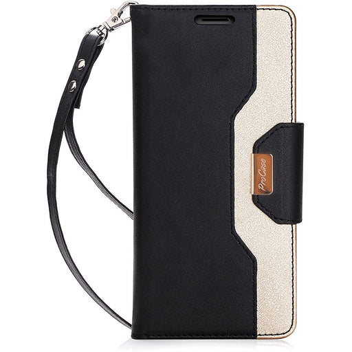 ProCase iPhone Xs/iPhone X Wallet Case, Flip Kickstand Case with Card Black-iPhone X XS Cases-Procase-brands-world.ca