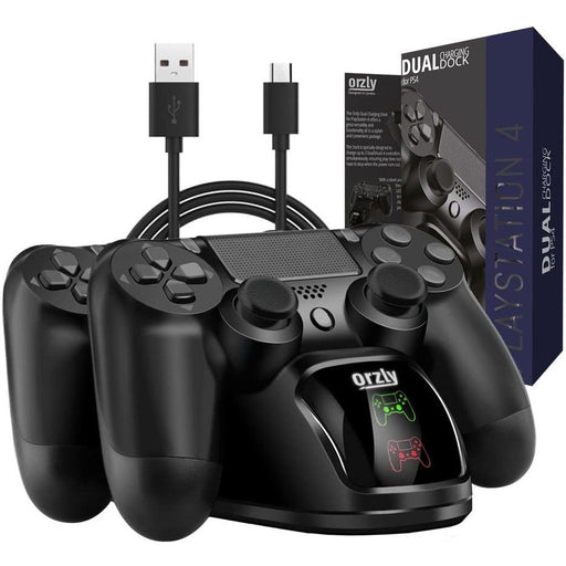 PS4 Controller Charging Station, Orzly Twin Dock for 2x...-PS4 Power Cords & Charging Stations-Orzly-brands-world.ca