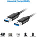 Rankie USB 3.0 Cable, Type A to A, 6 Feet, Black-Computer USB Cables-Rankie-brands-world.ca