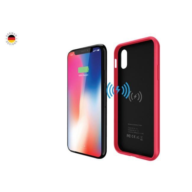 SAMA-Air Connect Wireless Battery Case for iphone X 3000 mAh & Free Screen Protector - Red-iPhone X XS Cases-SAMA-brands-world.ca