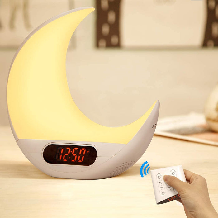 SAMA Half Moon Double Side Sunrise Sunset Sleep Trainer with Remote control, 7 colors-Sleep Tech-SAMA-brands-world.ca