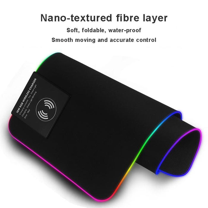 SAMA High quality extended large gaming mouse pads led RGB with 10w wireless charger-Mouse & Wrist Pads-SAMA-brands-world.ca