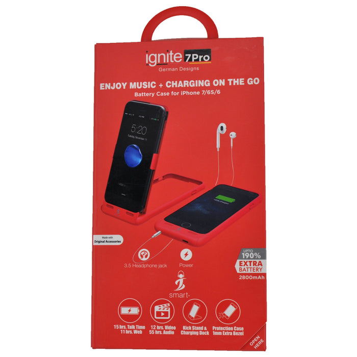 SAMA-Ignite 7pro Battery Case for iphone 7 / 6s / 6 2800 mAh - Red-Power Banks-SAMA-brands-world.ca