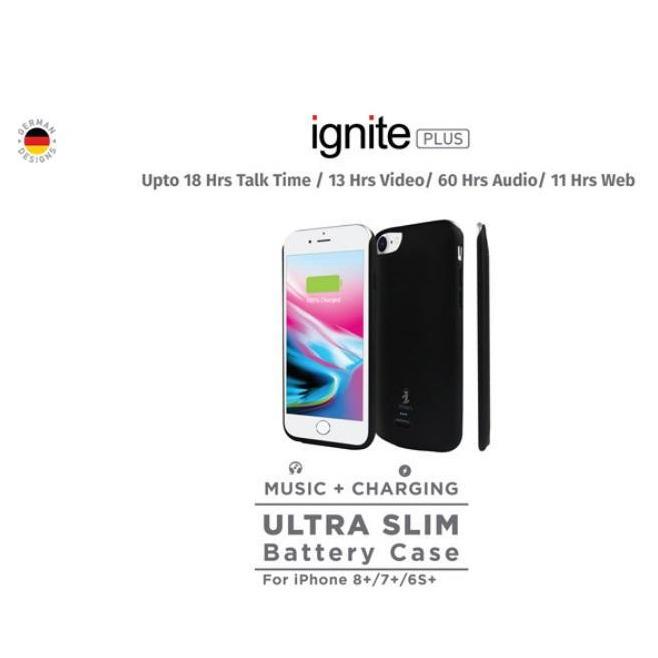 SAMA-Ignite Plus Ultra Slim Battery Case for iphone 8 / 7 / 6s 4000 mAh Free Screen Protector - Black-Power Banks-SAMA-brands-world.ca