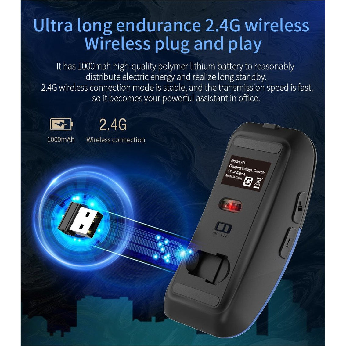 Mouse Sama SAMA Intelligent Translation Mouse Blue color — brands-world.ca