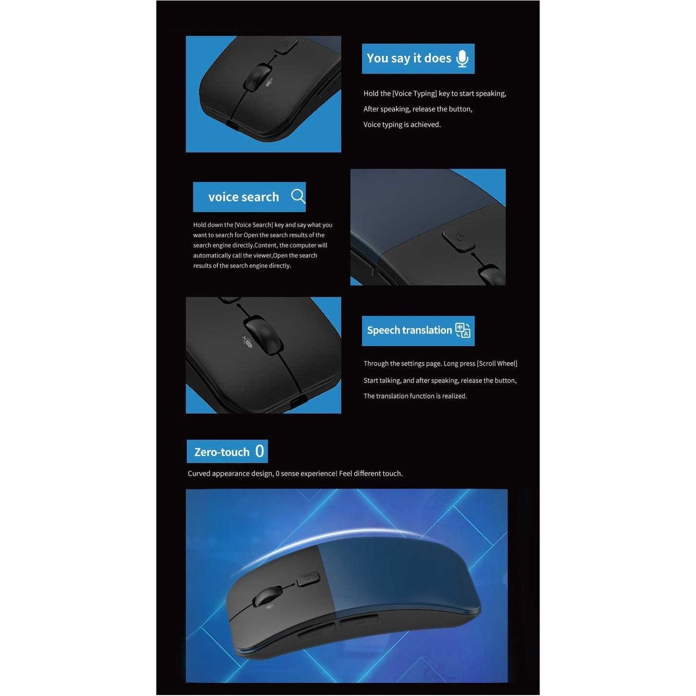 SAMA Intelligent Translation Mouse Blue color — brands-world.ca