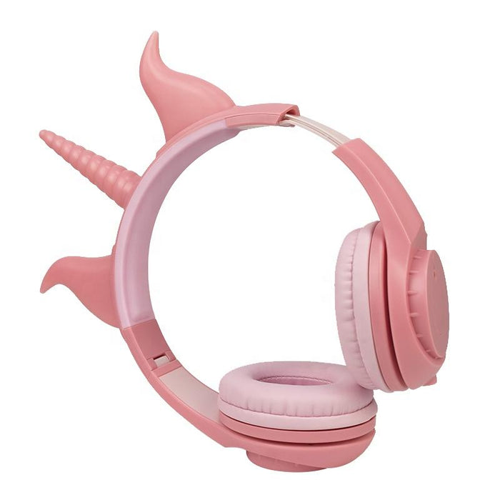 SAMA Kids light up cat ear Headset 3.5mm , Pink-Over-Ear Headphones-SAMA-brands-world.ca