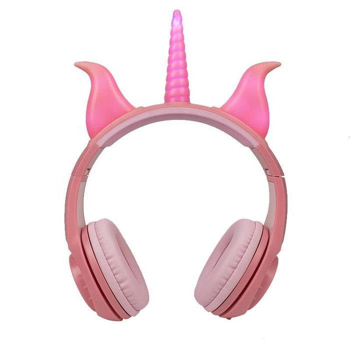 SAMA Kids light up cat ear Headset 3.5mm , Pink-Over-Ear Headphones-SAMA-brands-world.ca