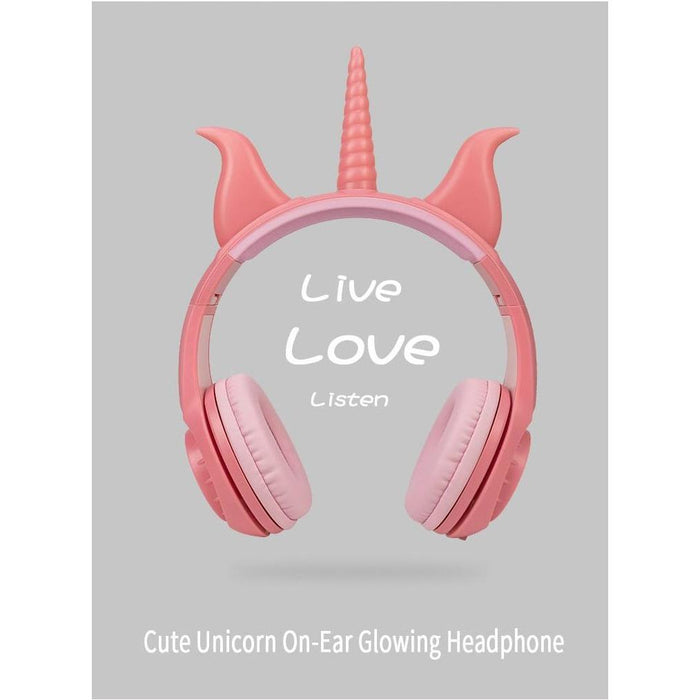 SAMA Kids light up cat ear Headset 3.5mm , Pink-Over-Ear Headphones-SAMA-brands-world.ca