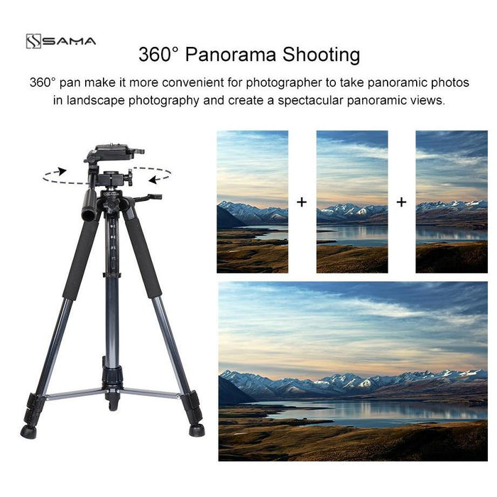 SAMA Lightweight Compact Tripod 61" with Adjustable Legs-Tripods-SAMA-brands-world.ca