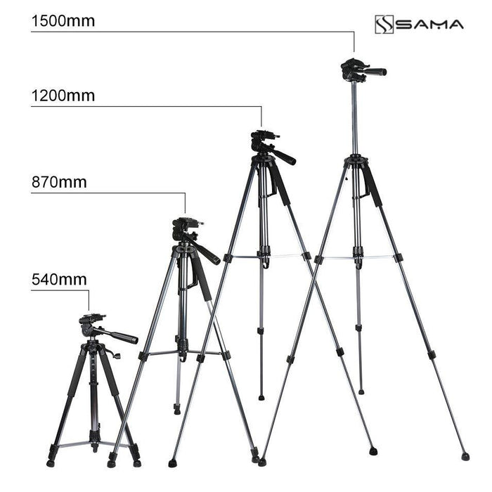 SAMA Lightweight Compact Tripod 61" with Adjustable Legs-Tripods-SAMA-brands-world.ca