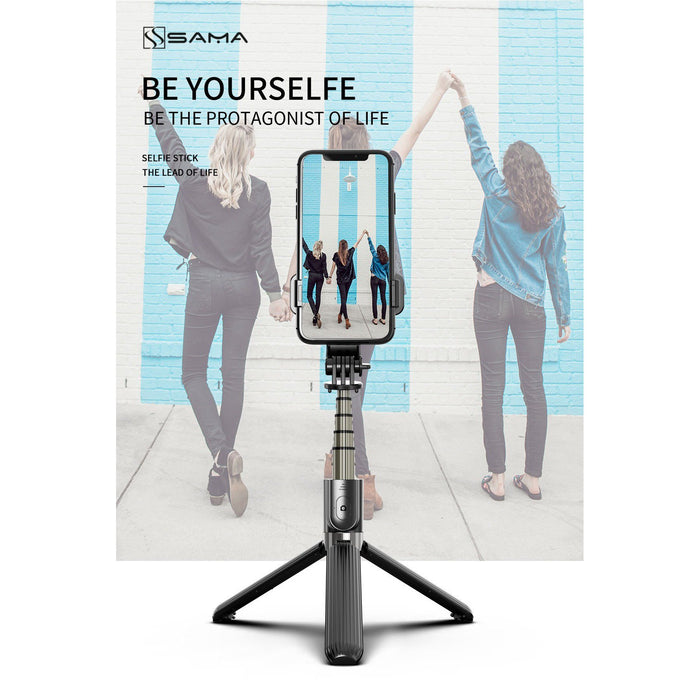 SAMA Portable Bluetooth Phone Selfie Stick Tripod with Remote Control for IOS Android-Tripods-SAMA-brands-world.ca